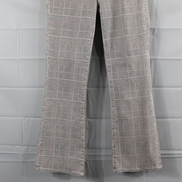 Frame Jeans Womens 24 Denim High Rise Crop Mini Boot Cut Washed Plaid Pant - Picture 3 of 14